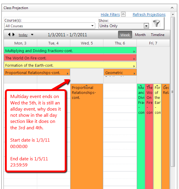 day scheduler. up in the day area of the