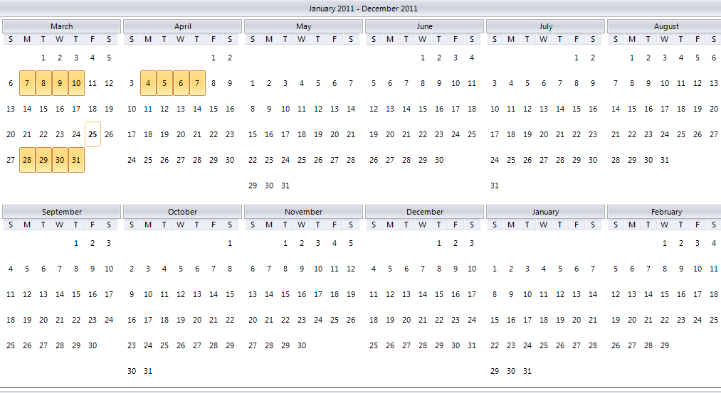 2011 calendar january to december. quot;January 2011-December