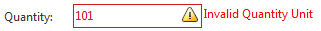 input highlighted after an invalid validation