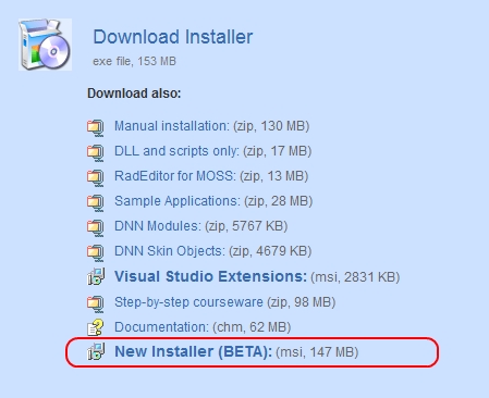 ClientNet: Download New Installer Beta