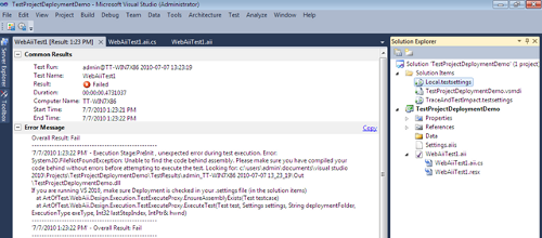 Error message stating Deployment is not enabled.