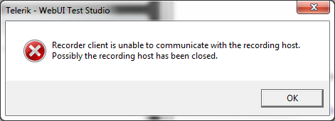 Recorder client is unable to communicate...
