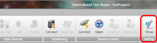 QA Edition User Settings Button