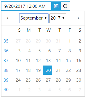 Calendar DropDowns