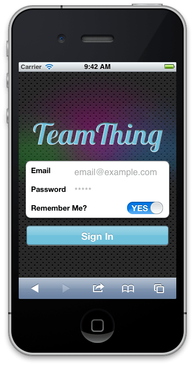 TeamThing on the iPhone