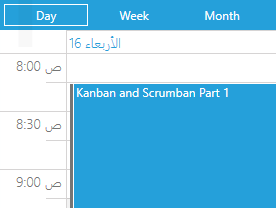 5. WPF - Scheduler - shamsi Telerik UI for WPF - RadSheduleView - Arabic calendars support