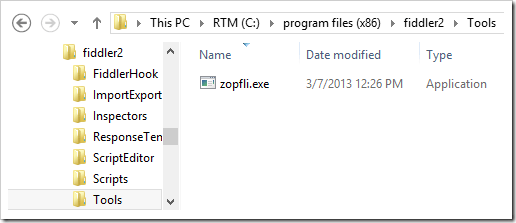 Zopfli.exe in \fiddler2\tools\ folder