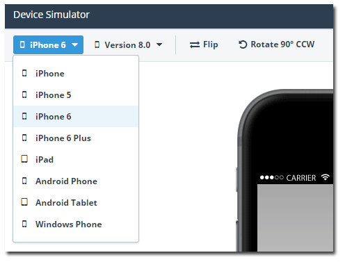 iphone 6 added to device simulator
