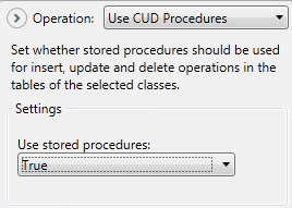 Use CUD stored procedures