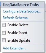 LinqDataSource Smart-tag