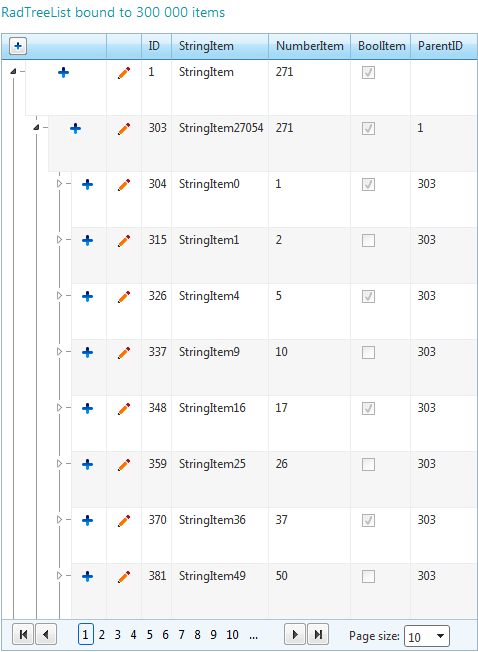 RadTreeList load on demand