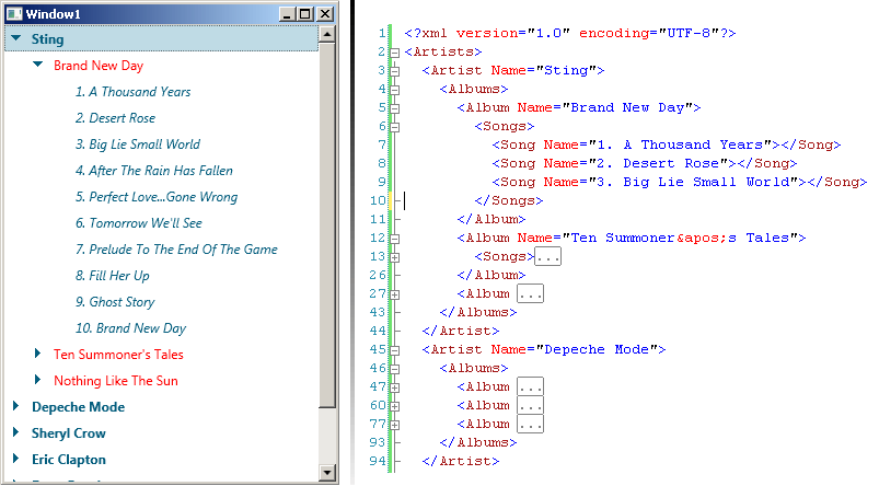 TreeView XML Data binding