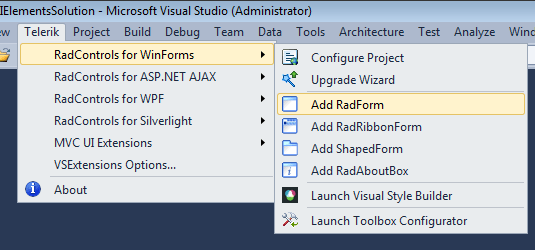 WinForms_TelerikMenu