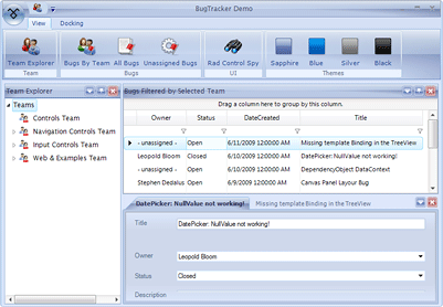 RadDock For WinForms Q2 Bug Tracker Demo