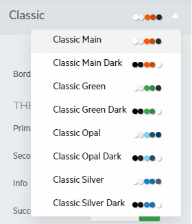 UI for ASP.NET Core Classic Swatches