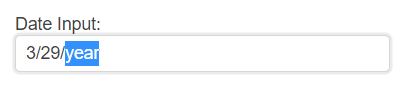 Sample Telerik UI for ASP.NET Core DateInput