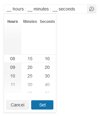 Sample Telerik UI for ASP.NET Core TimeDurationPicker