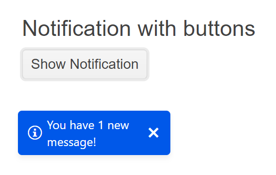 Sample Telerik UI for ASP.NET Core Notification
