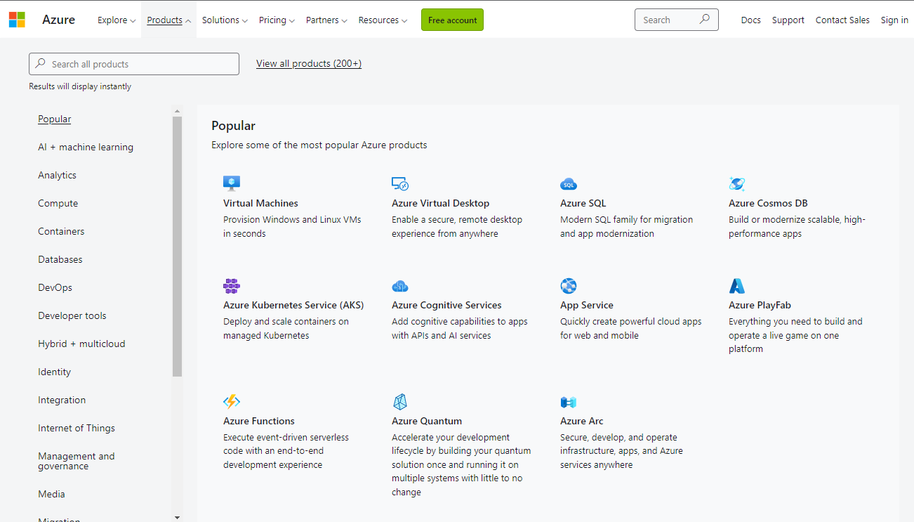 UI for ASP.NET Core Azure Overview
