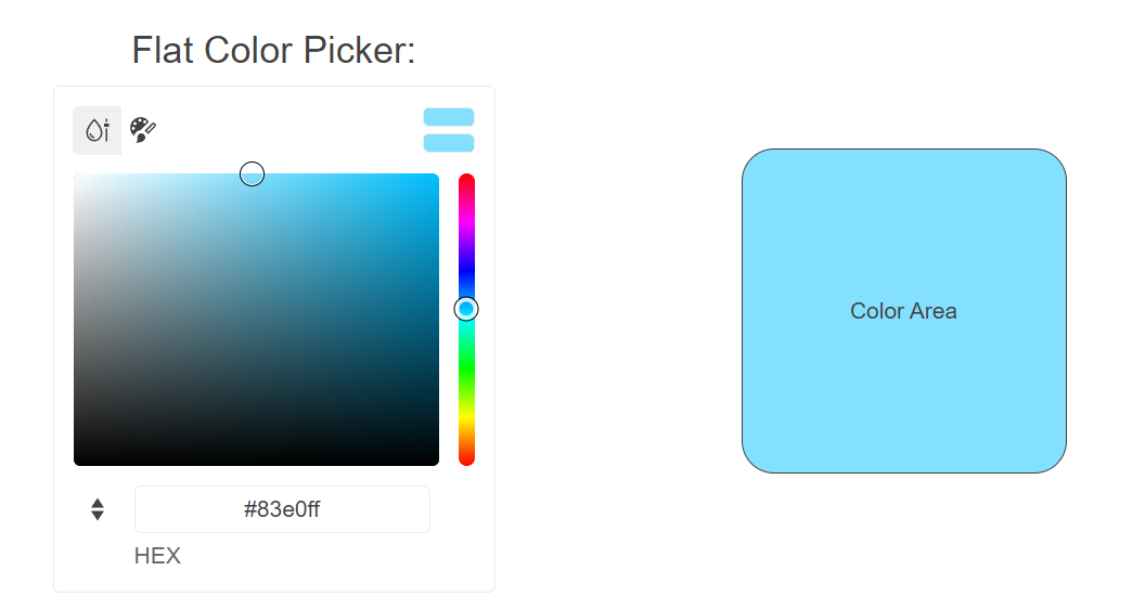 Sample Telerik UI for ASP.NET Core FlatColorPicker