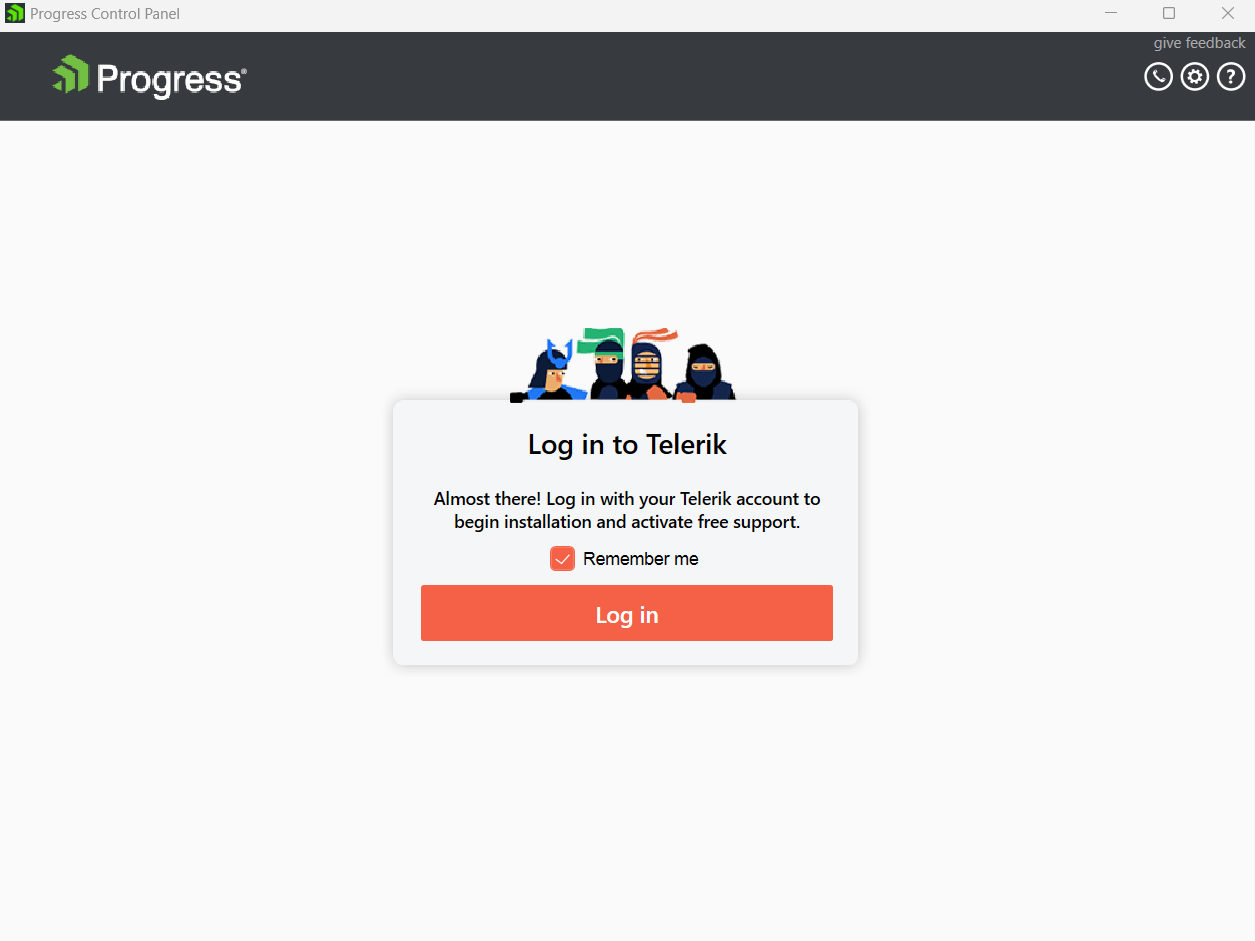 UI for ASP.NET Core Set Up Nuget on Progress Control Panel Login