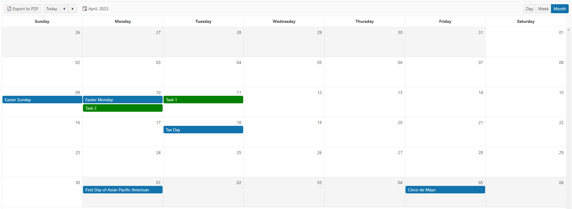 UI for ASP.NET Core Scheduler with Google calendar integration example