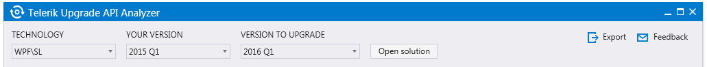 UI for ASP.NET MVC The Upgrade API Analyzer allows an HTML export functionality