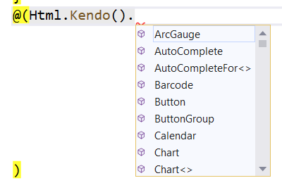 UI for ASP.NET MVC HTML Helper extension method