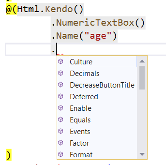 UI for ASP.NET MVC Applying the fluent interface