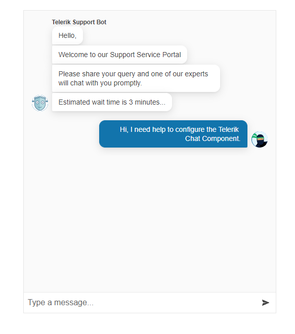 Sample Telerik UI for ASP.NET MVC Chat