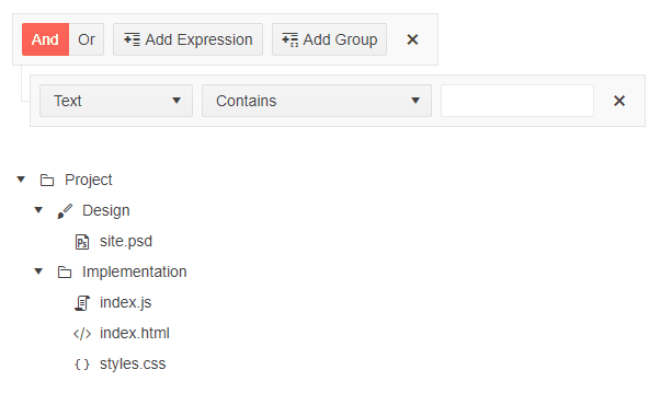 Blazor Filter Treeview Integration