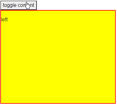 toggle content with animation