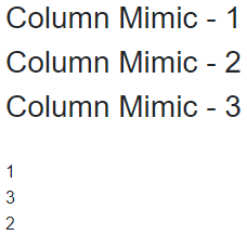 simulate grid columns rendering order with custom components