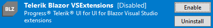 Troubleshooting when the VS extension is disabled