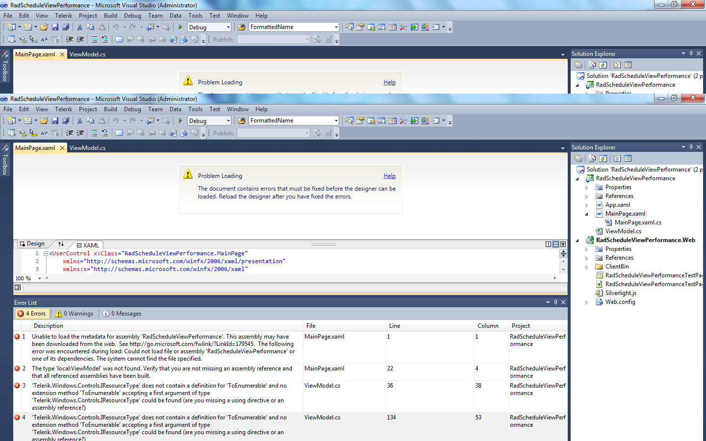 silverlight issues