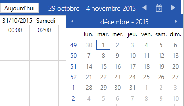 correct week number in the calendar popup of the schedule view in ui week numbered calendar