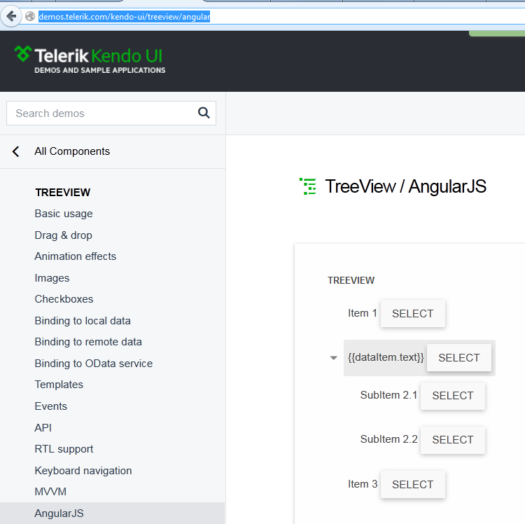 telerik treeview