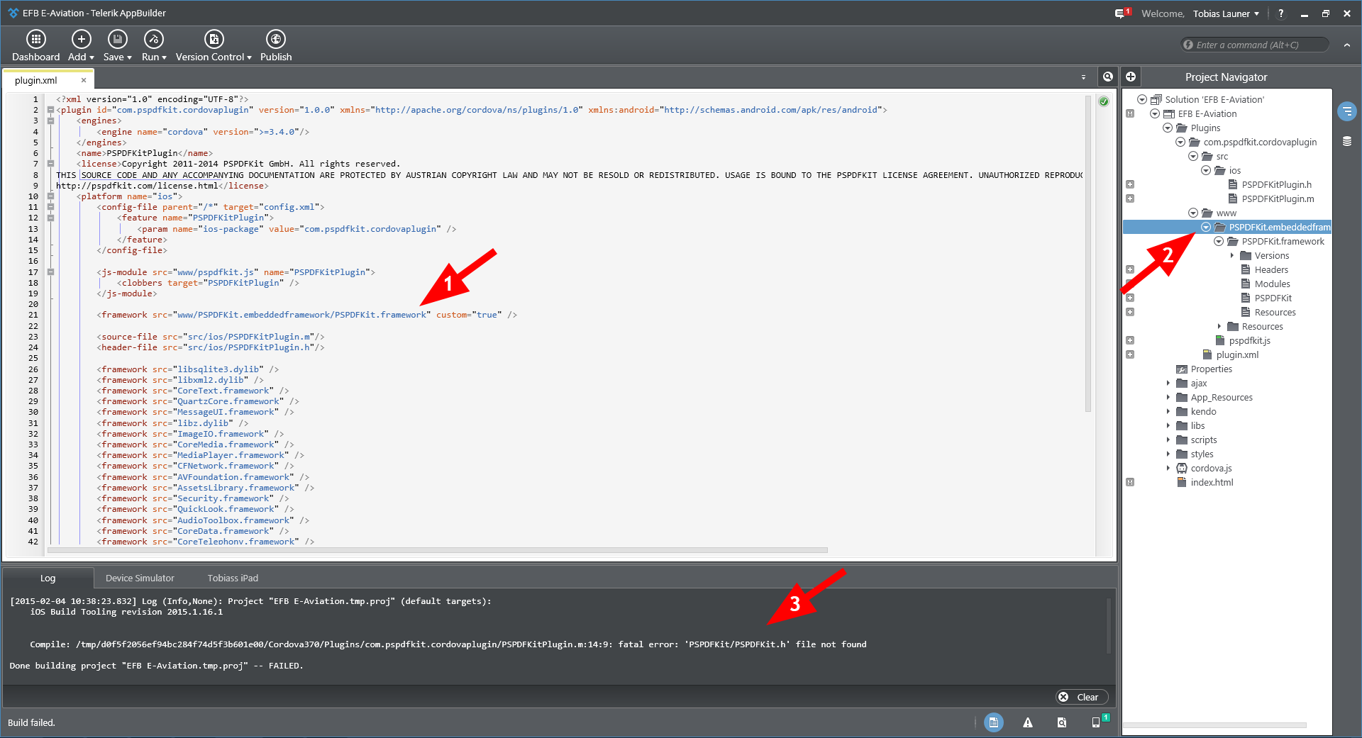 how to run a framework for an external plugin pspdfkit show