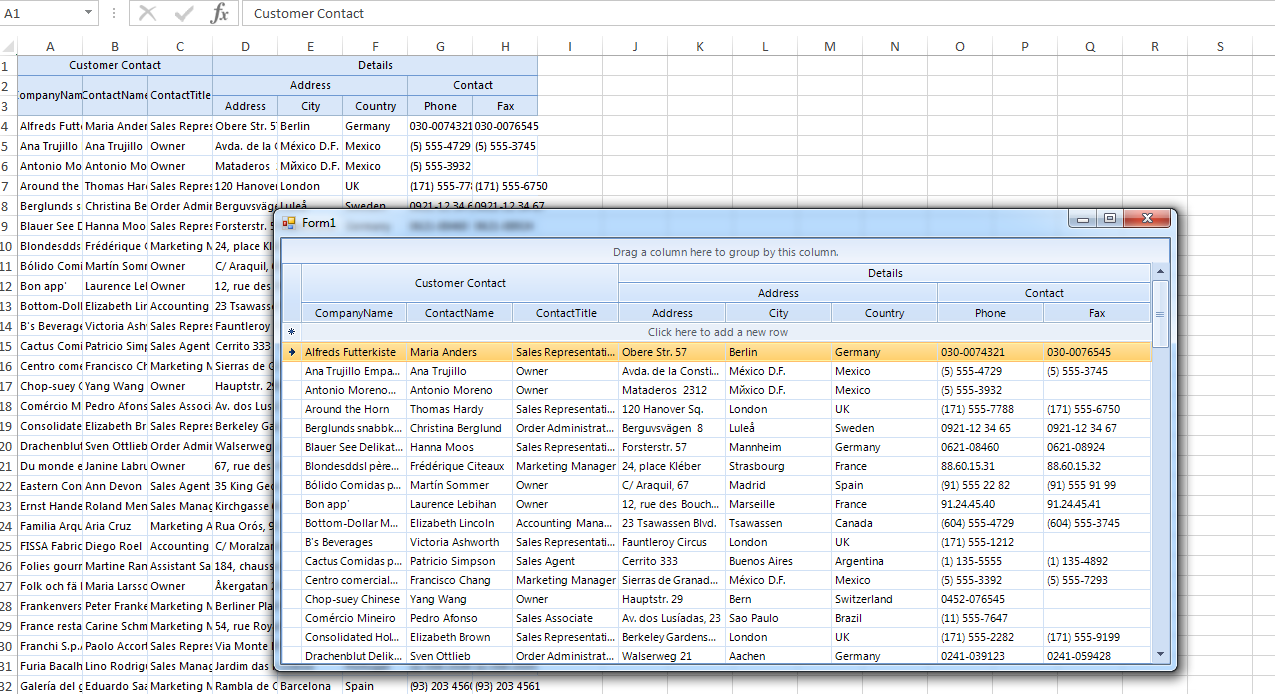 Export To Excel Winforms Gridview Control Telerik Ui For Winforms