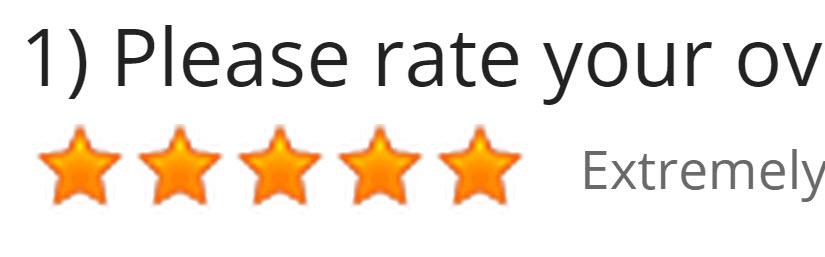 increase star size for star rating questions