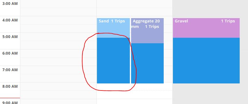 Custom background color for event is not filling up the entire time