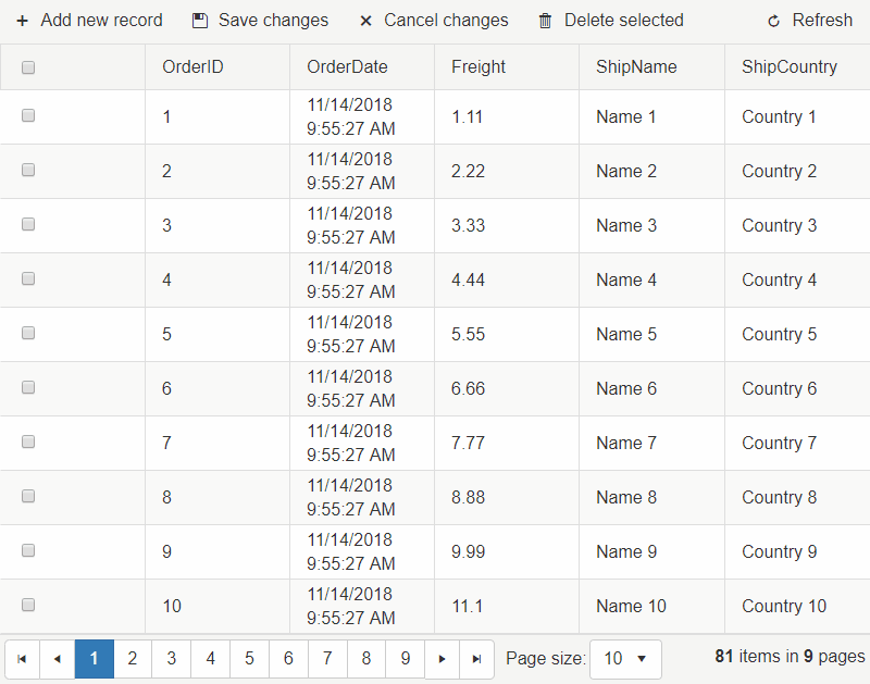 Multi Headers Show Hide