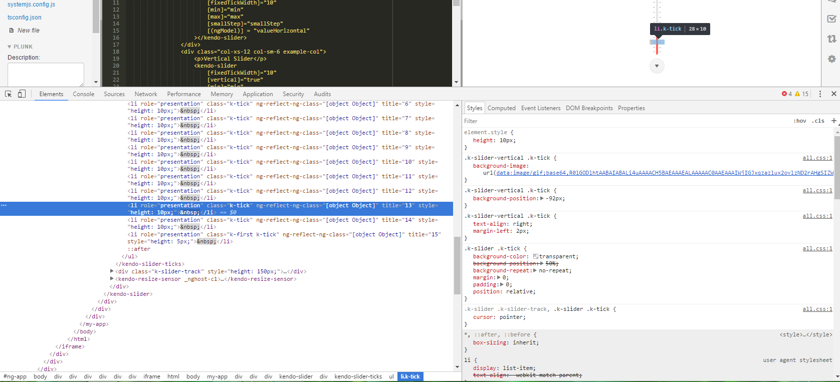 slider tick labels missing for kendo angular ui in kendo progress kendo angular charts