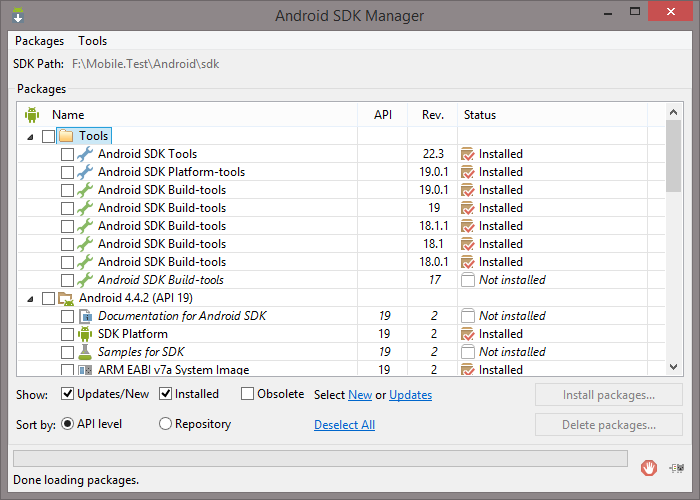 download android studio and sdk tools