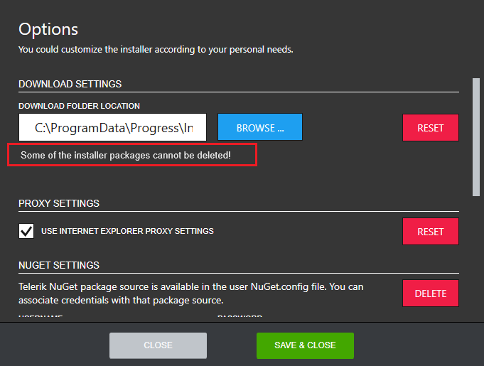Failure Delete Cache