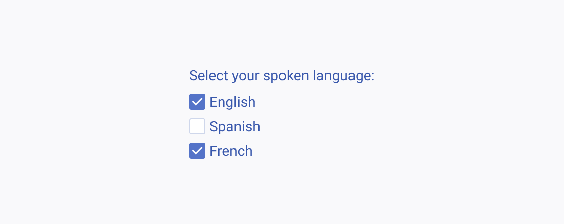 Render a Telerik and Kendo UI Checkbox and enable the user to select options from a list. Checked Telerik and Kendo UI Checkboxes stating the selection of multiple options within a list.