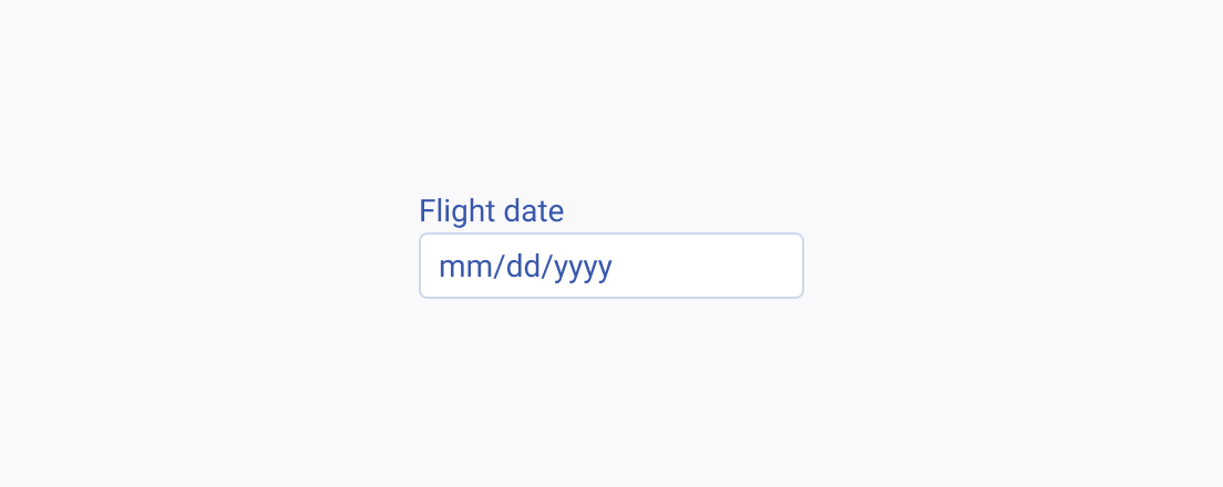 Use Telerik and Kendo UI DateInput components with descriptive placeholders. A Telerik and Kendo UI DateInput with a descriptive placeholder