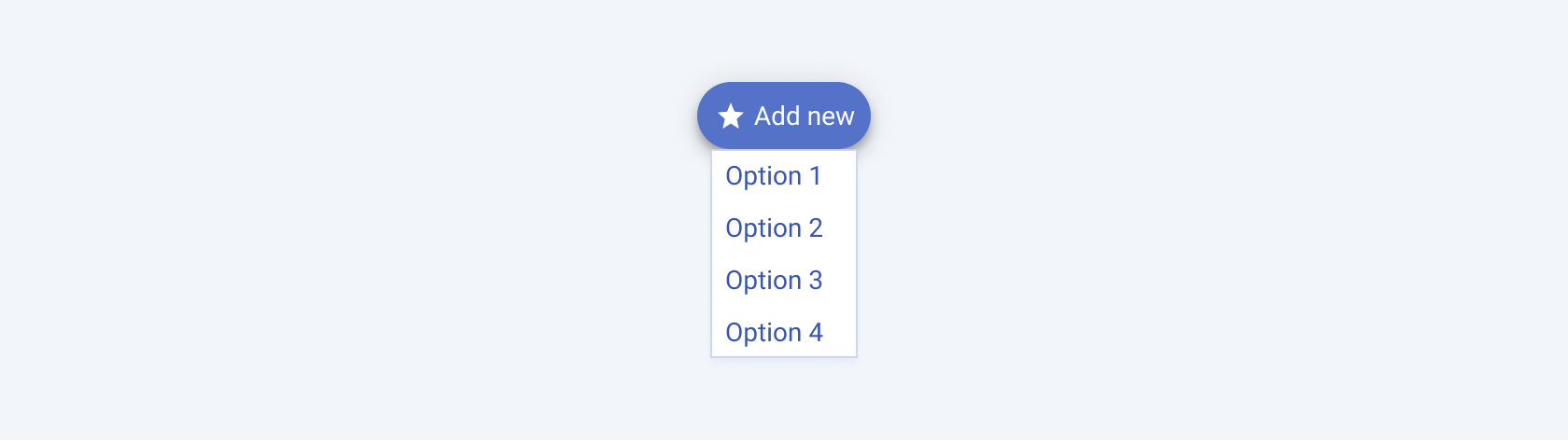 Speed dial of a Telerik and Kendo UI FloatingActionButton including a FloatingActionButton and a container with multiple items. A Telerik and Kendo UI FloatingActionButton component demonstrating the speed dial option.