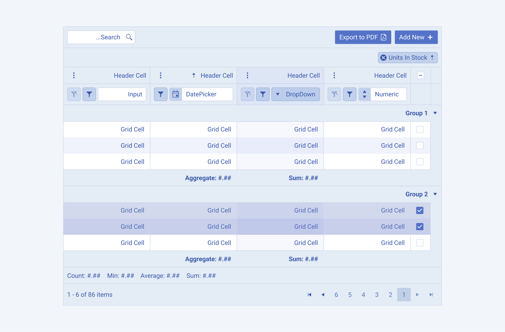 The Telerik and Kendo UI Grid component in a right-to-left scenario. The Telerik and Kendo UI Grid component showing the right-to-left option.