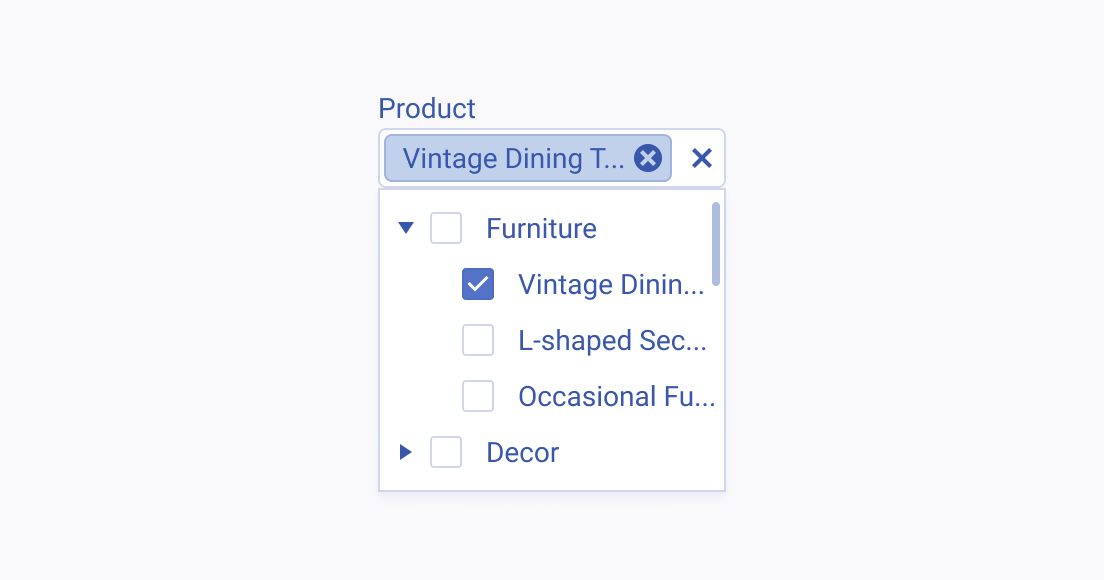 Avoid using too long node descriptions in the Telerik and Kendo UI MultiSelectTree component. A Telerik and Kendo UI MultiSelectTree component with too long node descriptions